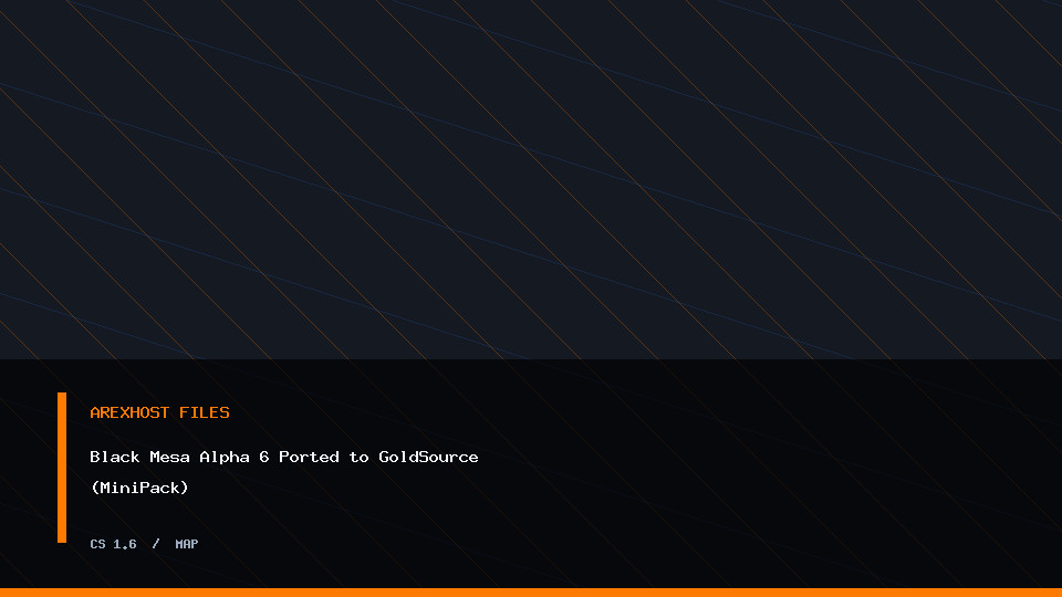 Black Mesa Alpha 6 Ported to GoldSource (MiniPack) — модель для CS 1.6