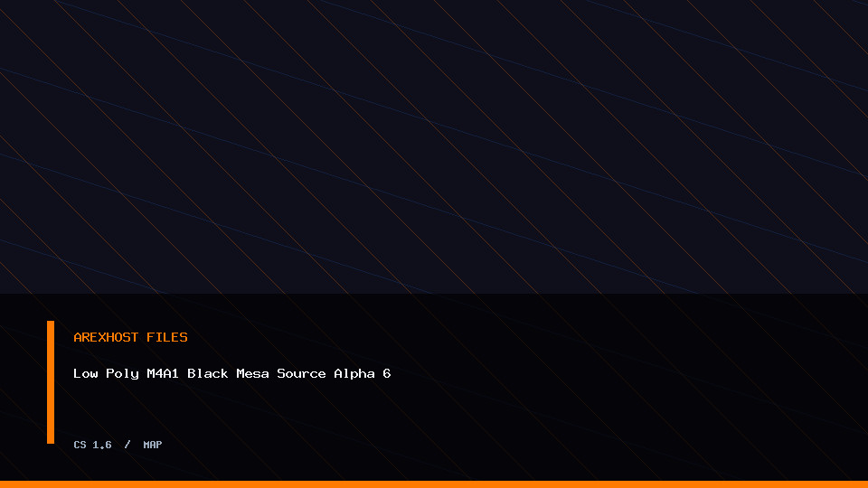 Low Poly M4A1 Black Mesa Source Alpha 6 — модель для CS 1.6