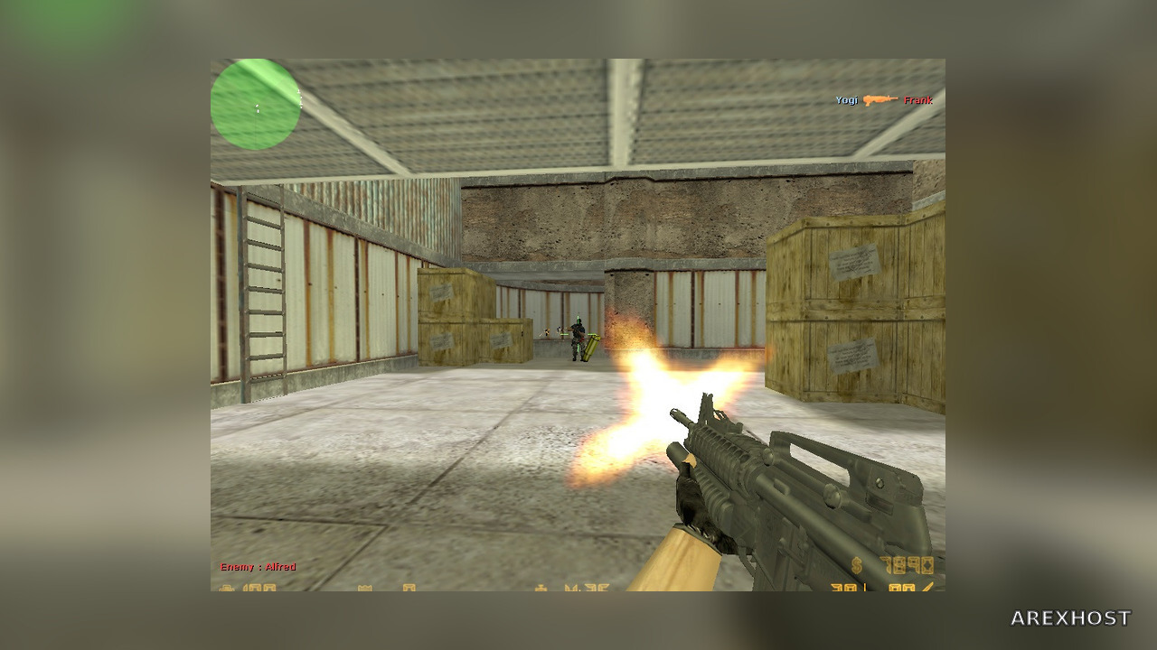 Low Poly M4A1 Black Mesa Source Alpha 6 — модель для CS 1.6