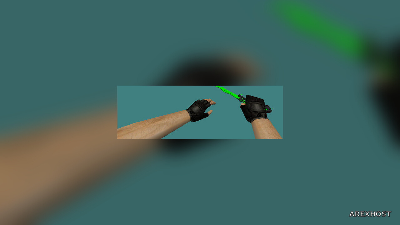 Butterfly knife gamma doppler emerald — модель для CS 1.6