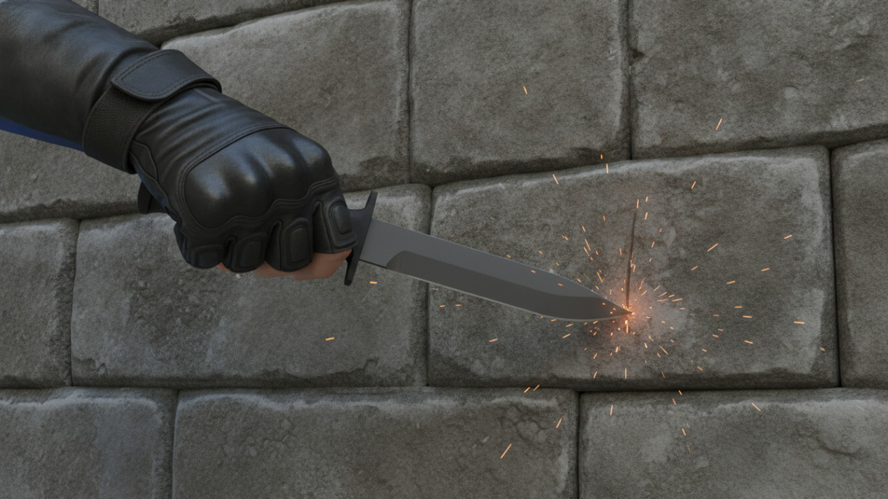 Knife scratch