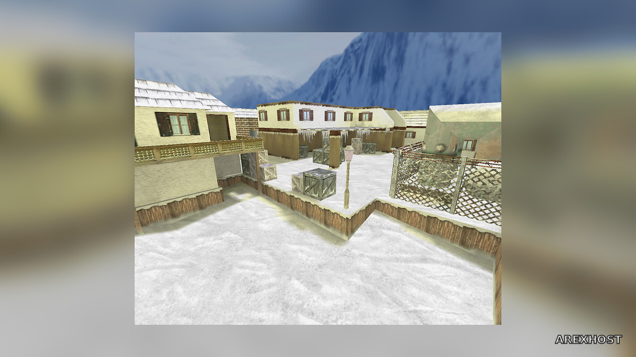 Карта «de_inferno_snow» для CS 1.6