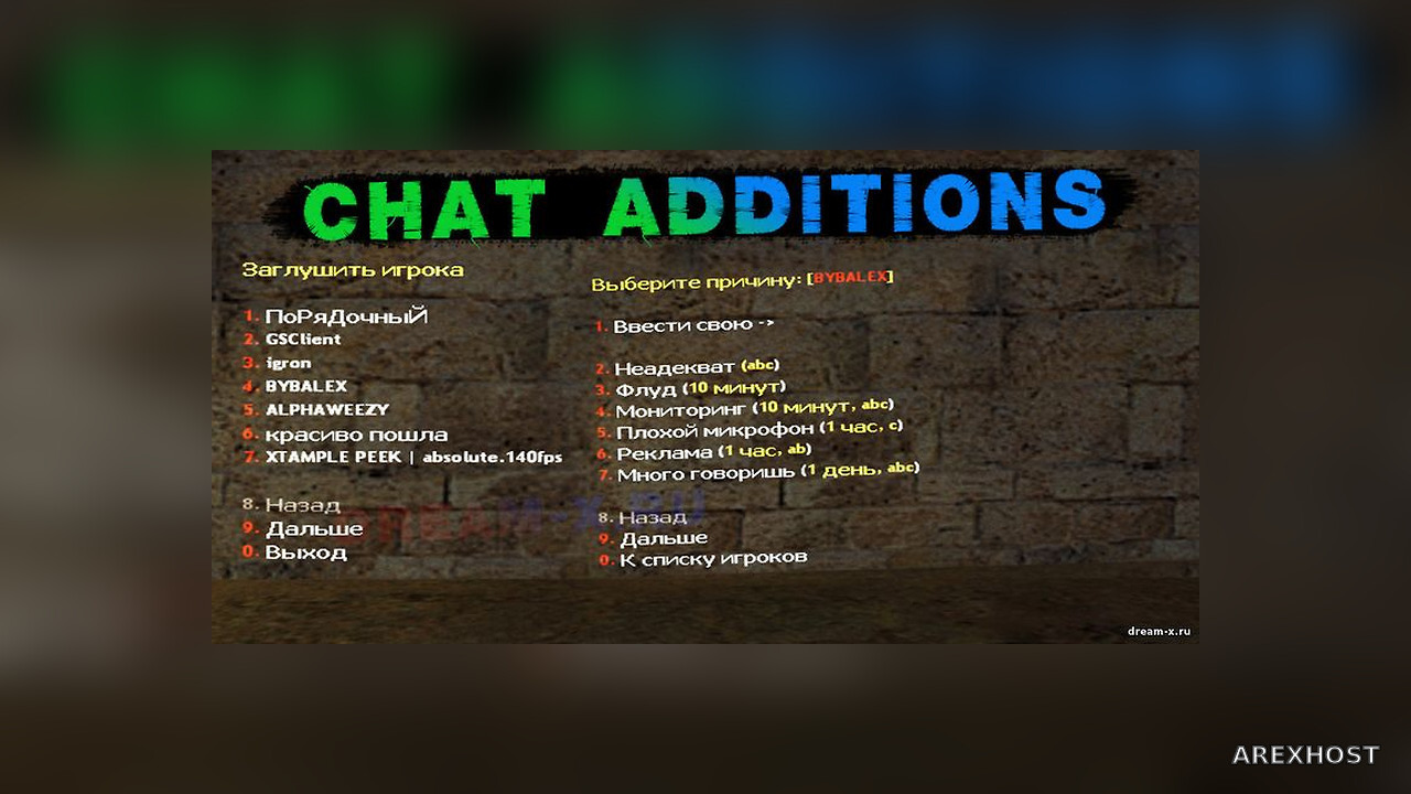 Chat Additions — Модульная Gag/Mute система для сервера CS 1.6 [ReAPI, ReGameDLL]