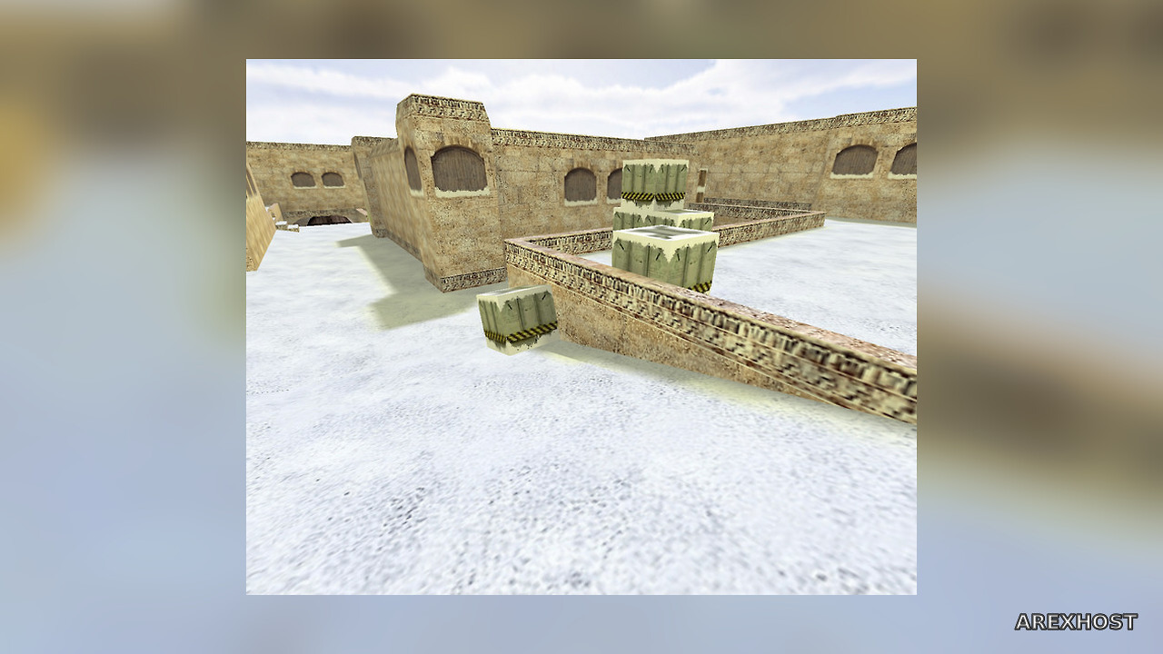 Карта «de_dust2_2x2_snow» для CS 1.6