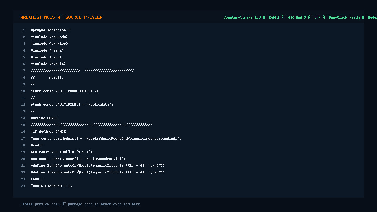 Скриншот 2 · Music Round End — Музыка в конце раунда для сервера CS 1.6 [ReAPI]
