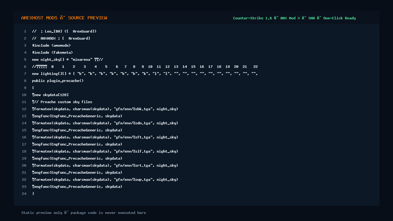 Скриншот 2 · Night Sky — Ночное небо ночью на сервере CS 1.6