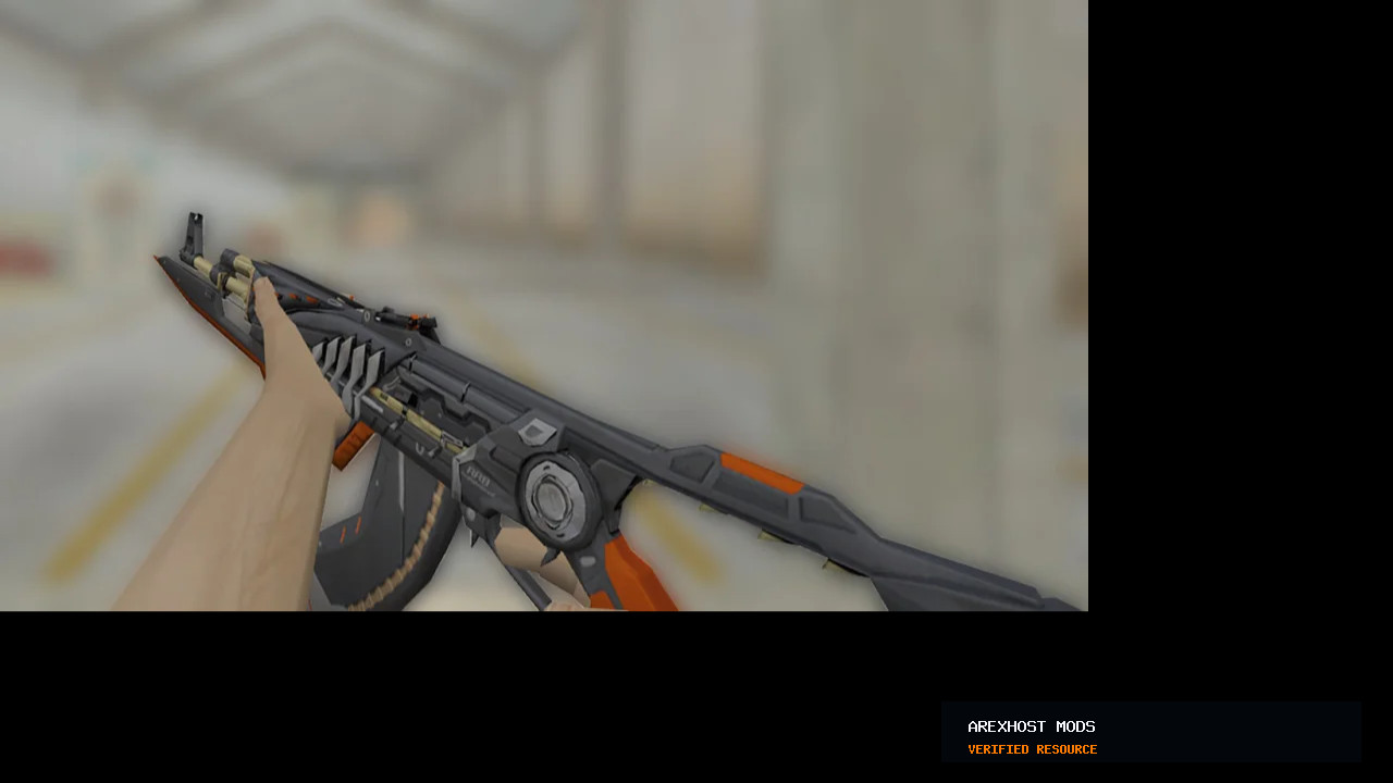 Скриншот 1 · Default AK-47 | Red Knife Beast — модель для CS 1.6