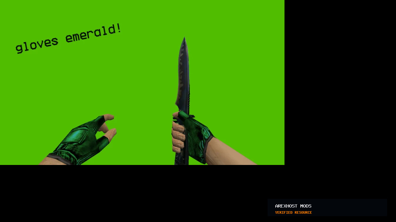 Скриншот 1 · Gloves Emerald — модель для CS 1.6