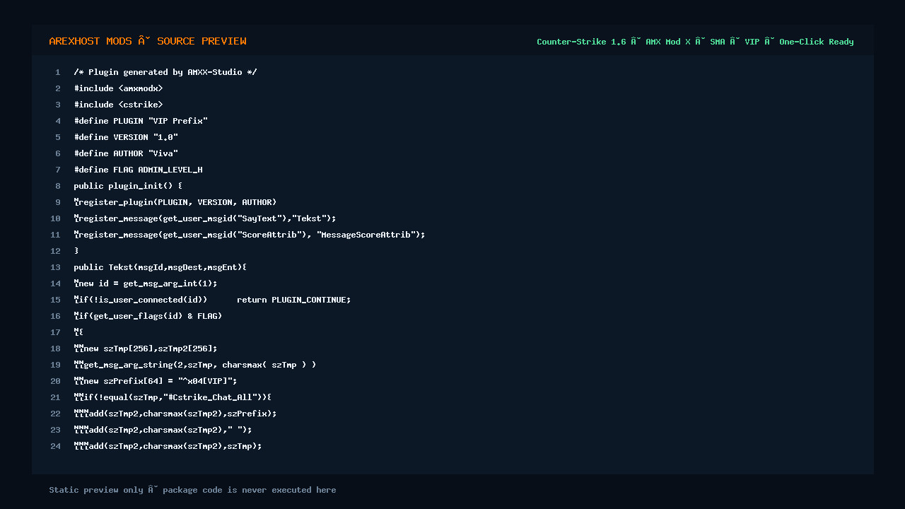 Скриншот 2 · VIP Prefix — Вип префикс в чате CS 1.6