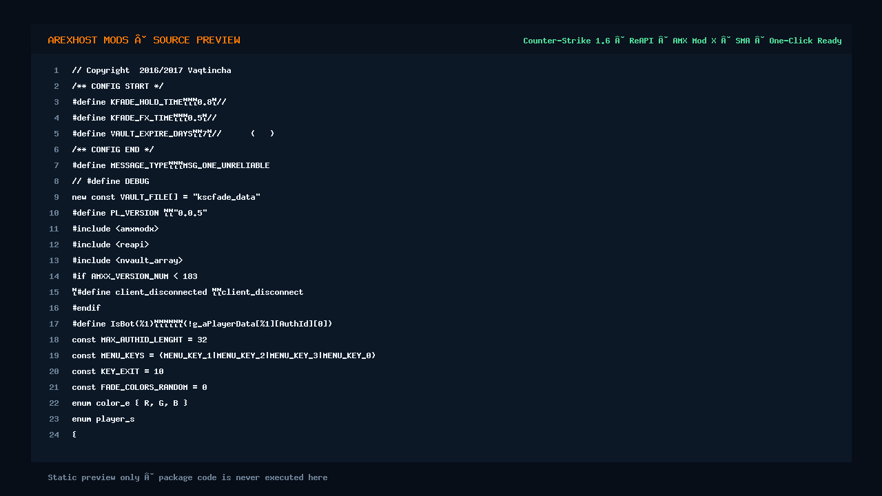 Скриншот 2 · Killer ScreenFade — Настраиваемое Мерцание Экрана при убийстве [ReAPI]