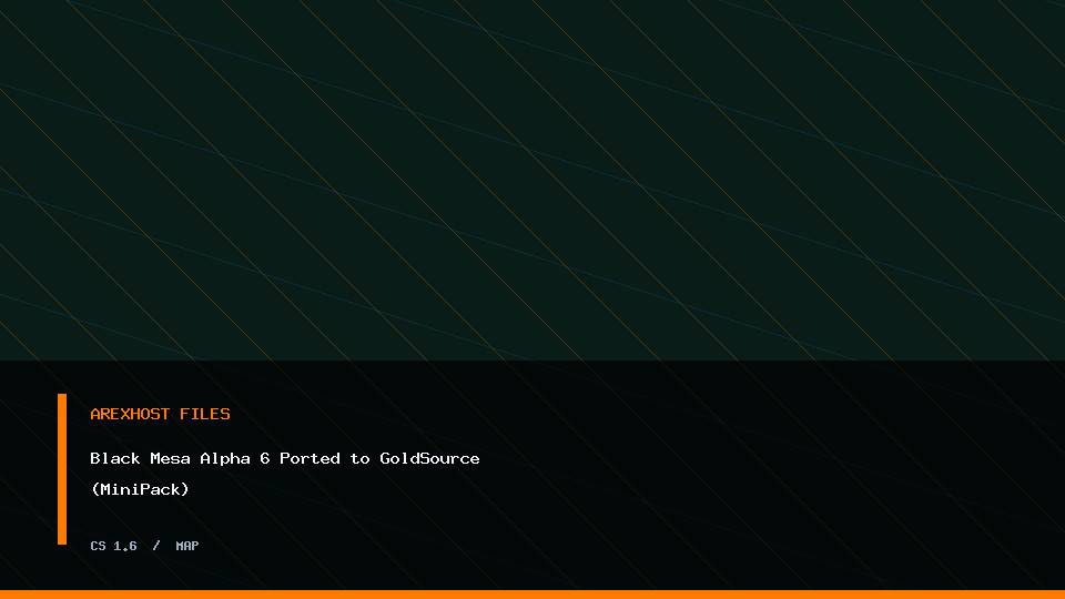 Скриншот 2 · Black Mesa Alpha 6 Ported to GoldSource (MiniPack) — модель для CS 1.6