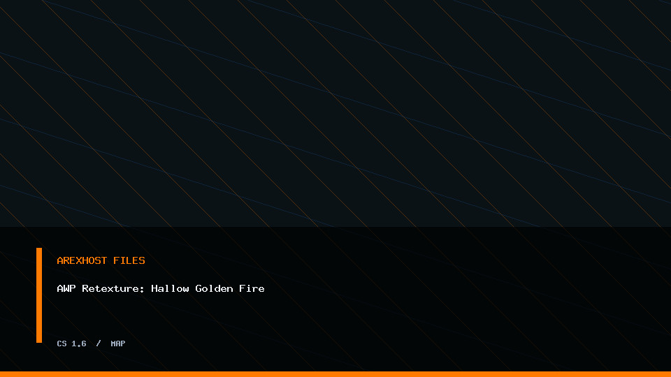 Скриншот 1 · AWP Retexture: Hallow Golden Fire — модель для CS 1.6