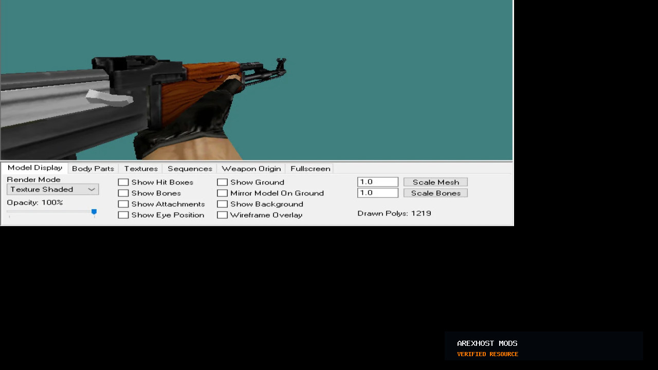 Скриншот 1 · Mini edit v_model for AK-47 — модель для CS 1.6