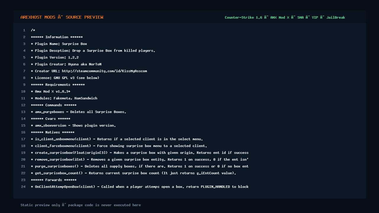 Скриншот 1 · JailBreak Runtime Plugins — AMXX