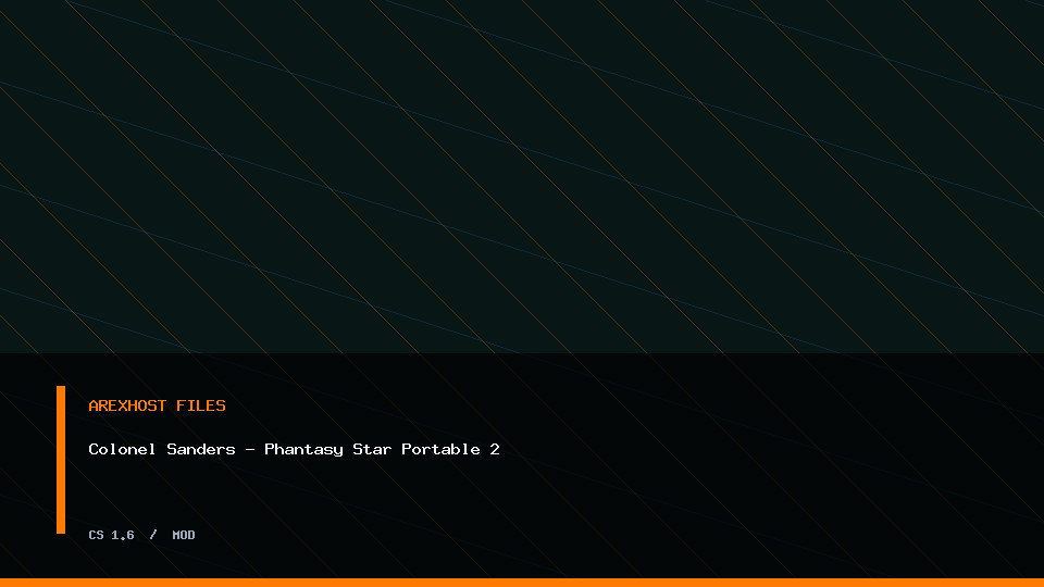 Скриншот 2 · Colonel Sanders - Phantasy Star Portable 2 — модель для CS 1.6