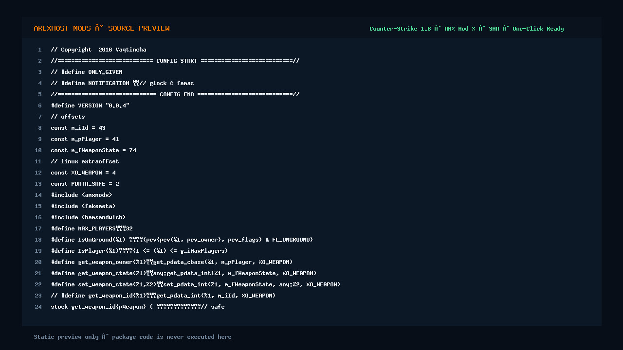 Скриншот 2 · WeaponState Remember — запоминает надетый глушитель и режим burst-fire CS 1.6