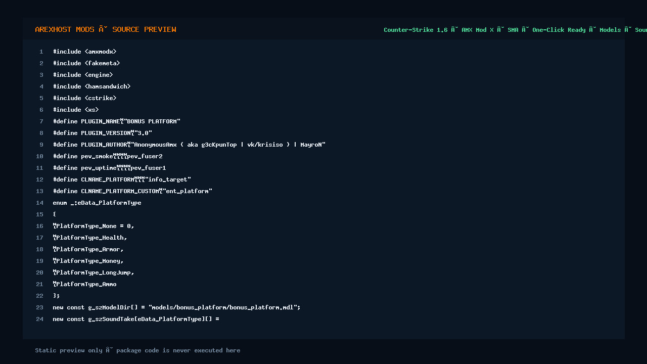 Скриншот 2 · Bonus Platform — Бонус платформы для сервера CS 1.6