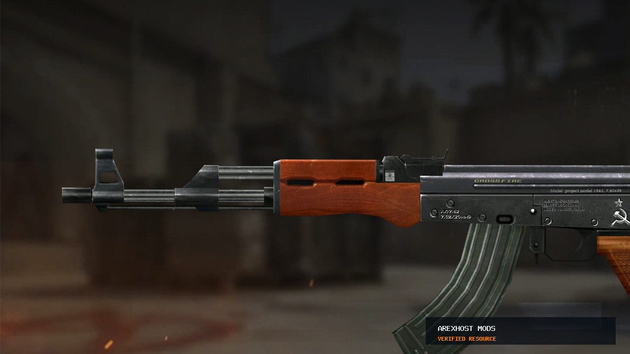 Скриншот 1 · CrossFire AK47 on CS:GO Animations — модель для CS 1.6