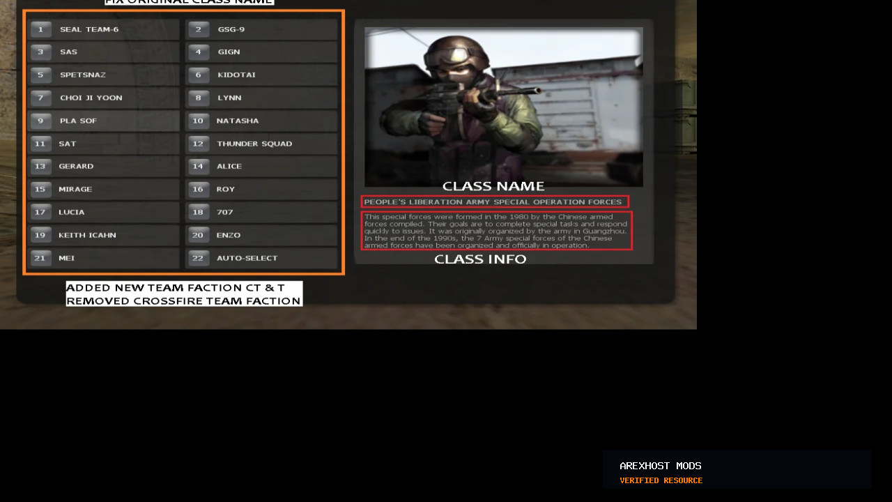 Скриншот 1 · Fix Class Team Faction [Extreme Version] — модель для CS 1.6