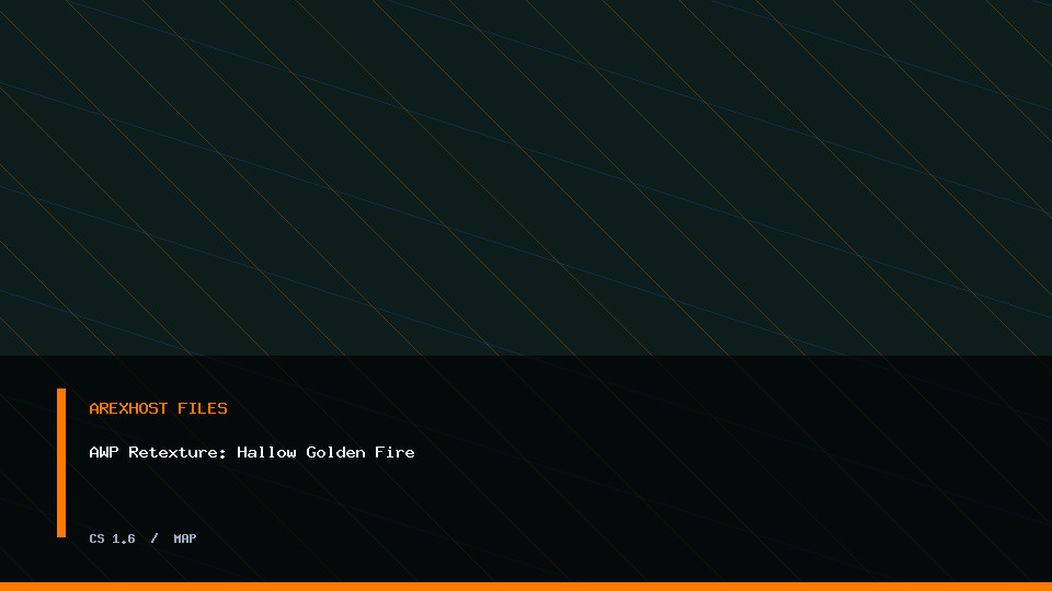 Скриншот 2 · AWP Retexture: Hallow Golden Fire — модель для CS 1.6